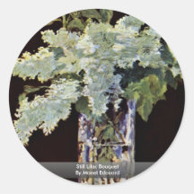 Bouquet encore lilas par Manet Edouard Autocollant Rond