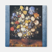 Bouquet in a clay vase magneet