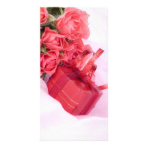 bouquet of roses cartes de vœux avec photo