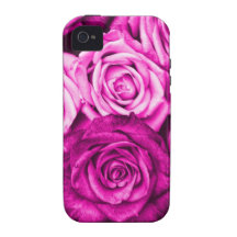 Bouquet rose assez magenta de fleur de roses coques iPhone 4