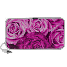 Bouquet rose assez magenta de fleur de roses haut-parleurs de voyage
