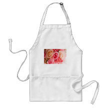 Bouquet rose de fleur tablier