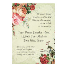 Bouquet rose de l'anglais, feuille moderne de remo cartons d'invitation