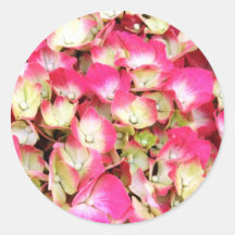 Bouquet rose d'hortensia adhésif