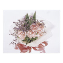 Bouquet rose savoureux de fleur cartes postales