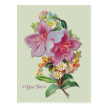 Bouquet vintage cartes postales