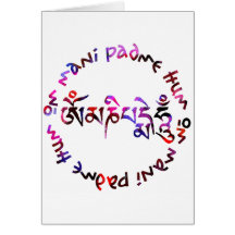 Bourdonnement de padme de l'OM mani Cartes De Vœux