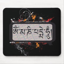 Bourdonnement Grubge de l'OM Mani Padme Tapis De Souris