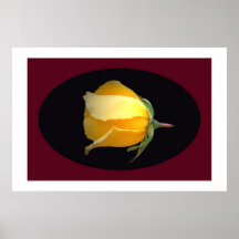 Bourgeon de rose jaune posters