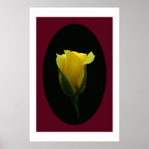 Bourgeon de rose jaune posters