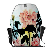 Bourse de sac messenger à roses d'été besace