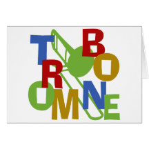 Bousculade de trombone carte de vœux