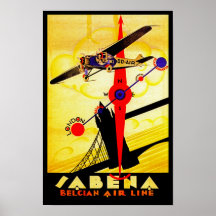 Boussole d'art déco de Sabena Posters