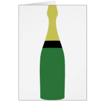 bouteille de champagne cartes de vœux