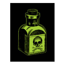 Bouteille de poison cartes postales