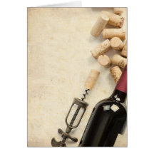 Bouteille de vin carte de vœux