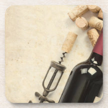 Bouteille de vin dessous-de-verre