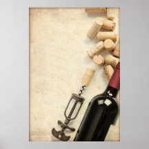 Bouteille de vin poster