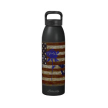 Bouteille d'eau de liberté de jardin de drapeau am