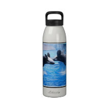 Bouteille d'eau de photo de baleine
