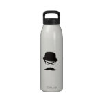 Bouteille d'eau drôle d'hommes de moustache