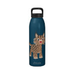 Bouteille d'eau heureuse de Lynx de bande dessinée