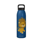 Bouteille d'eau heureuse mignonne de lion de bande bouteilles