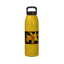 Bouteille d'eau jaune d'orchidée