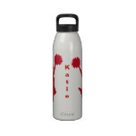 Bouteille d'eau rouge de coutume de pom-pom girl
