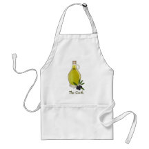 Bouteille d'huile d'olive tabliers