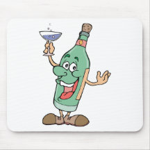 Bouteille potable - jeu de mot tapis de souris