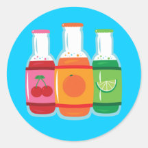 Bouteilles de soda autocollants