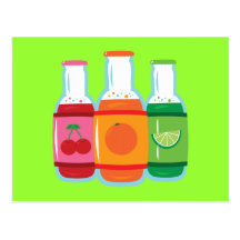 Bouteilles de soda cartes postales
