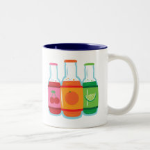 Bouteilles de soda tasse