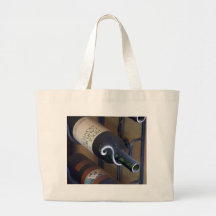 Bouteilles de vin dans un support sacs en toile