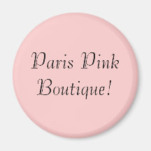 Boutique rose de Paris ! Aimant