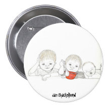Bouton #07 de bébé de janv. Shackelford Badges Avec Agrafe