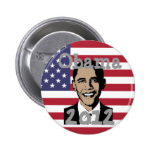 Bouton 2012 de bande dessinée d'Obama Pin's Avec Agrafe