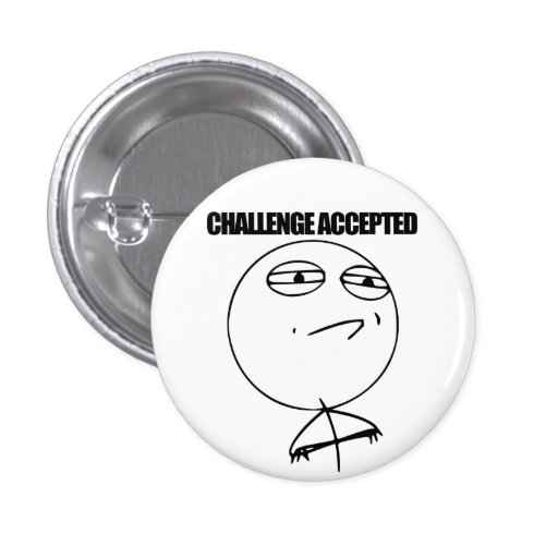 Bouton admis par défi badge avec épingle