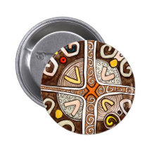 Bouton africain de style pin's avec agrafe