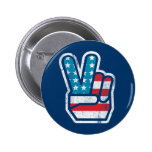 Bouton américain de paix badges avec agrafe
