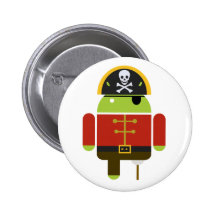 Bouton androïde de pirate badges avec agrafe