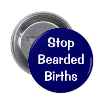 Bouton "arrêtez naissances barbues" badges avec agrafe