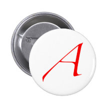 Bouton athée de lettre d'écarlate badges avec agrafe