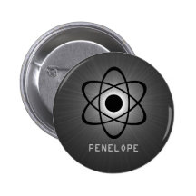 Bouton atomique ringard, gris badges