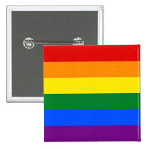 Bouton avec le drapeau d'arc-en-ciel de LGBT Badges