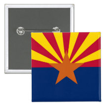 Bouton avec le drapeau de l'Arizona Pin's