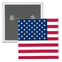 Bouton avec le drapeau des Etats-Unis Badges Avec Agrafe