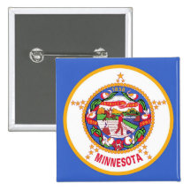 Bouton avec le drapeau du Minnesota Pin's