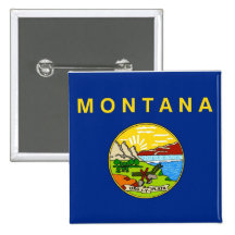 Bouton avec le drapeau du Montana Badges Avec Agrafe
